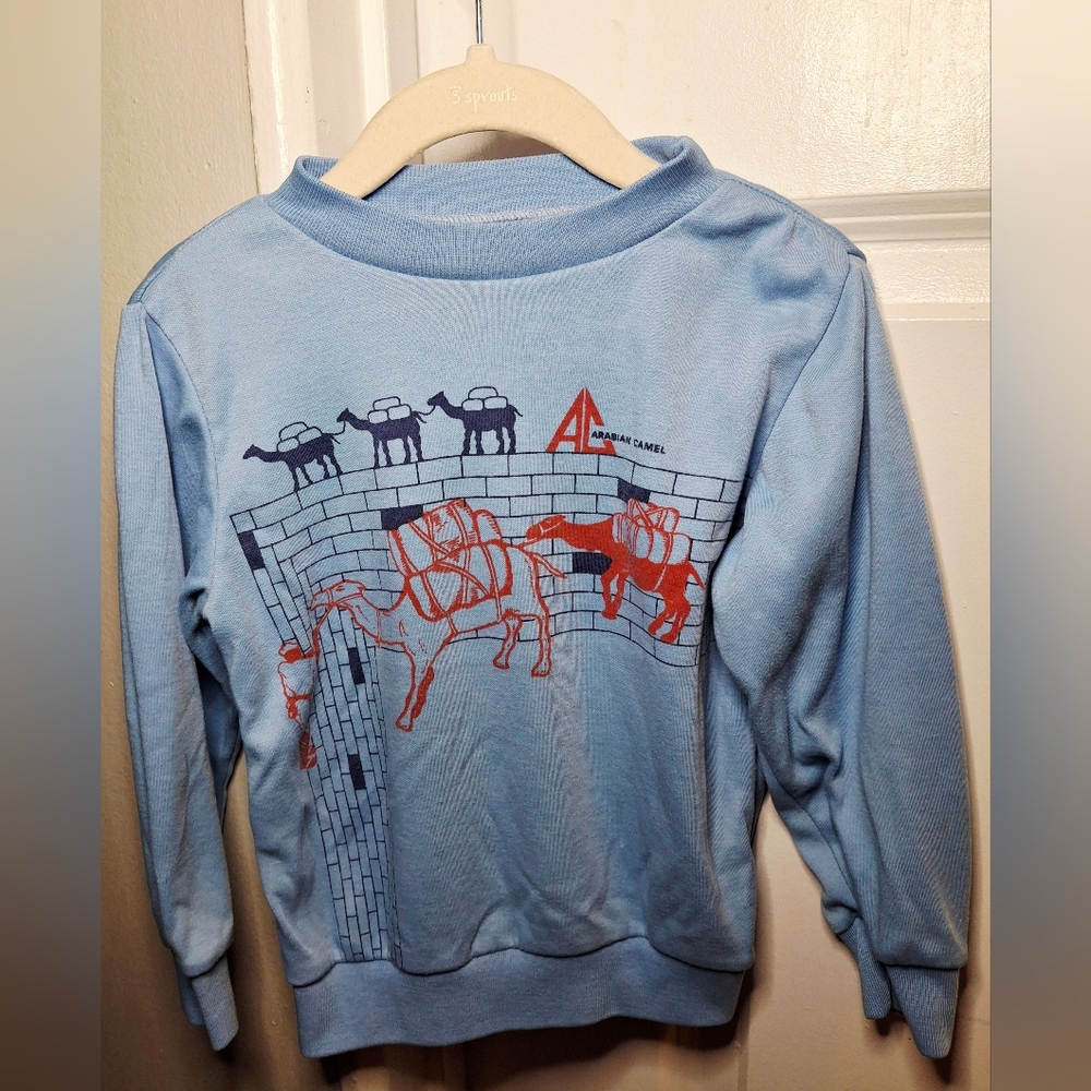Vintage 80s 🐪🩵Camel Long Sleeve Tee (4T/5T)